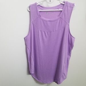 VGUC Xersion striped purple tank top